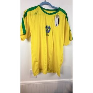 Xara Brasil Canarinho Soccer Jersey Yellow Green International Shirt Mens M NEW
